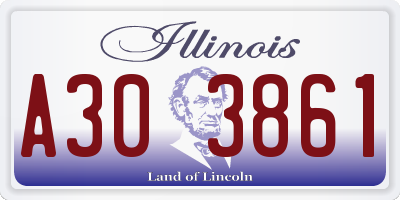 IL license plate A303861
