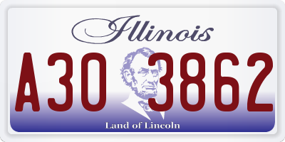 IL license plate A303862