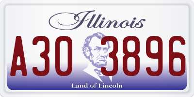 IL license plate A303896