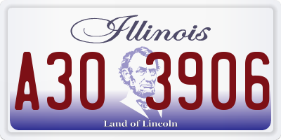 IL license plate A303906