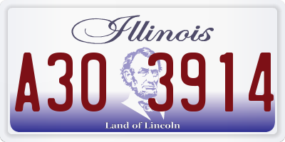 IL license plate A303914