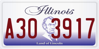 IL license plate A303917