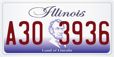 IL license plate A303936
