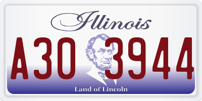 IL license plate A303944