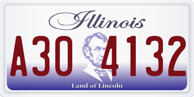 IL license plate A304132