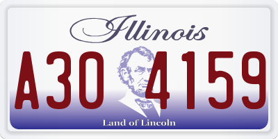 IL license plate A304159