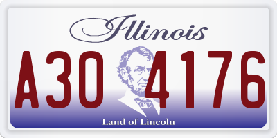 IL license plate A304176