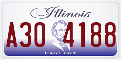 IL license plate A304188