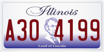 IL license plate A304199