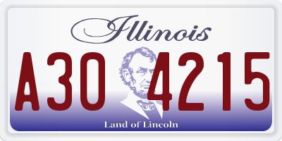 IL license plate A304215