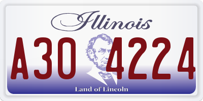 IL license plate A304224