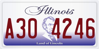 IL license plate A304246
