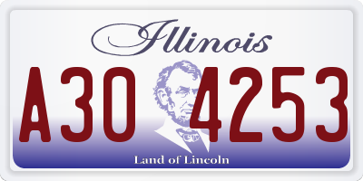 IL license plate A304253
