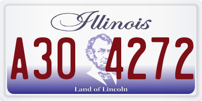 IL license plate A304272