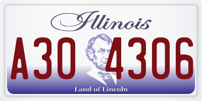 IL license plate A304306