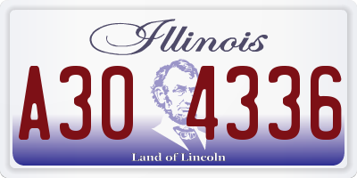 IL license plate A304336