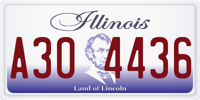 IL license plate A304436