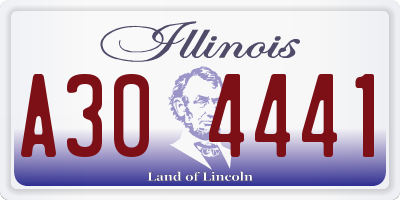 IL license plate A304441