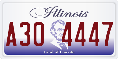 IL license plate A304447