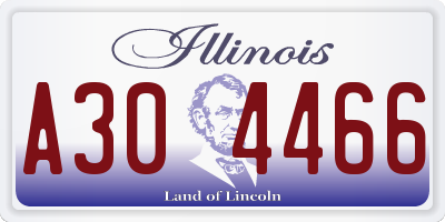 IL license plate A304466