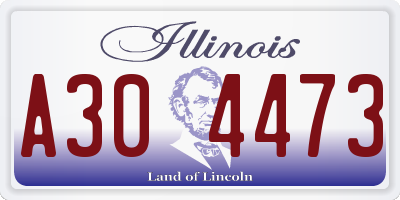 IL license plate A304473