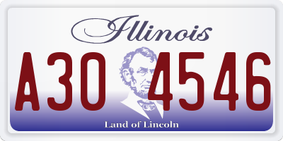 IL license plate A304546