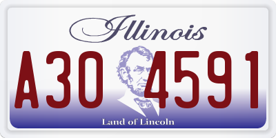 IL license plate A304591