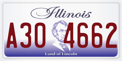 IL license plate A304662