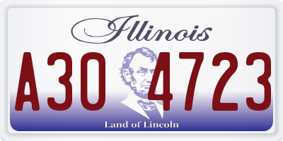 IL license plate A304723