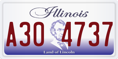 IL license plate A304737