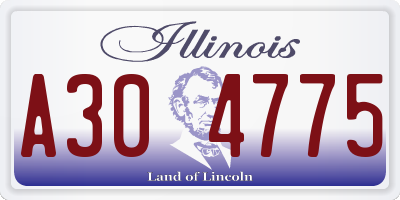 IL license plate A304775