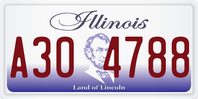 IL license plate A304788