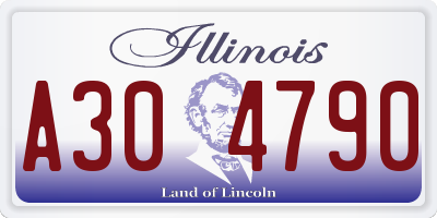 IL license plate A304790
