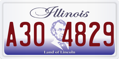 IL license plate A304829