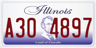 IL license plate A304897