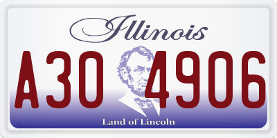 IL license plate A304906