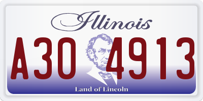 IL license plate A304913