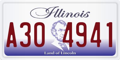 IL license plate A304941