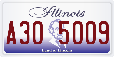 IL license plate A305009