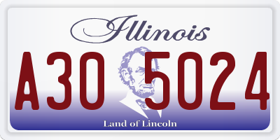 IL license plate A305024