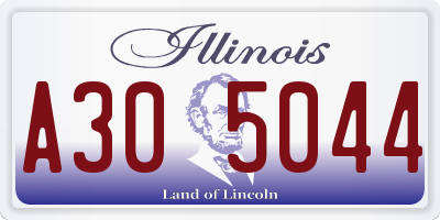 IL license plate A305044
