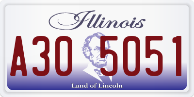 IL license plate A305051