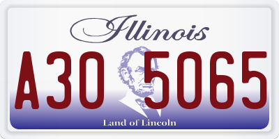 IL license plate A305065