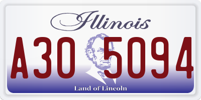 IL license plate A305094