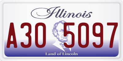 IL license plate A305097