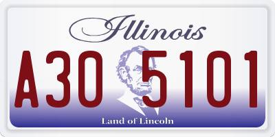 IL license plate A305101