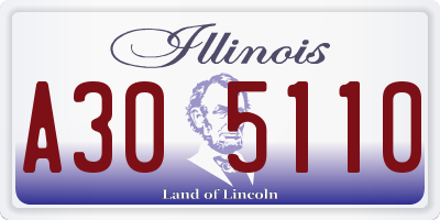 IL license plate A305110