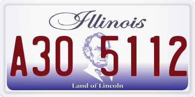 IL license plate A305112