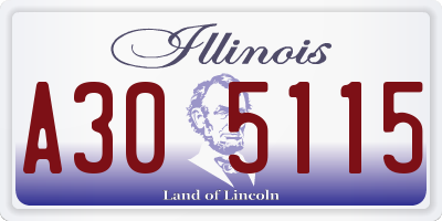 IL license plate A305115
