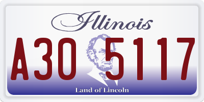 IL license plate A305117